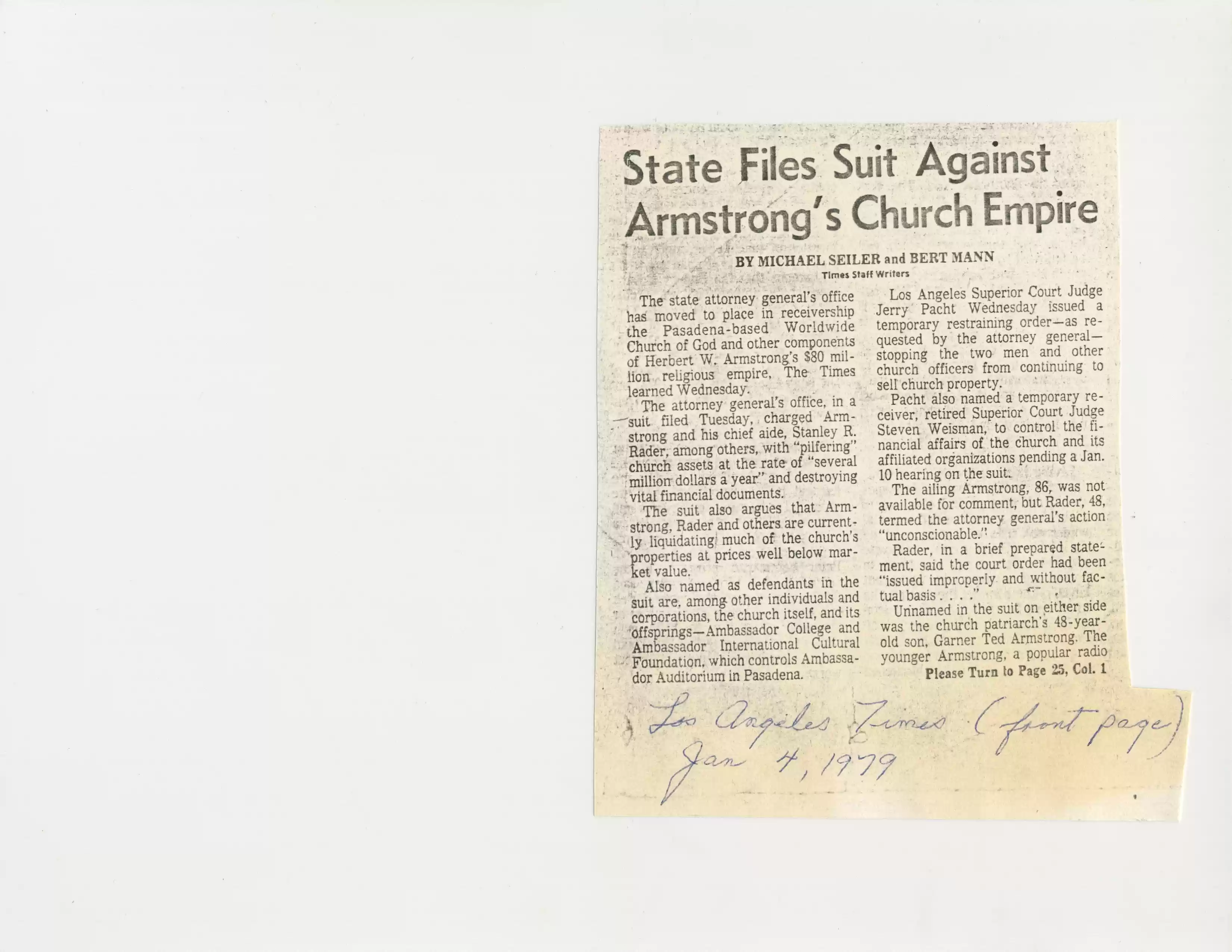 1. LA Times 1-4-79